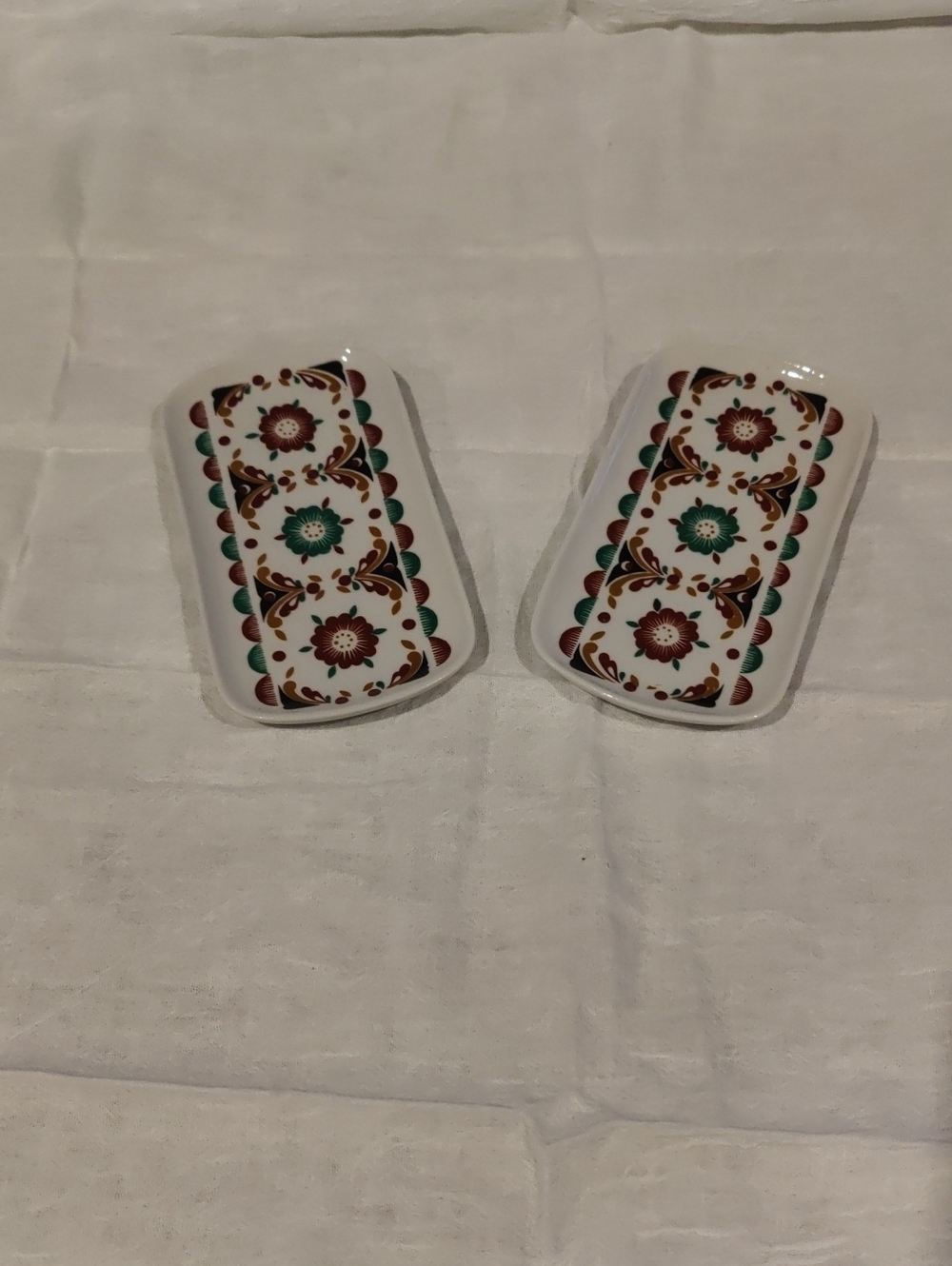 Vintage 70s USsR Russian Dmitriv Verbilki Decorative Trinket Trays Y2k Core Chic